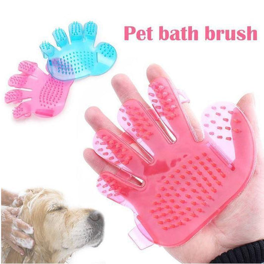 ubber Pet Cleaning Massaging Grooming Glove Brush
