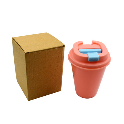 Wall Water Coffee Cup For Home Outdoor Works, Appreciation and Motivation Portable Plastic Coffee Cup for Travel, Home, Office, Gift for Travel Lovers