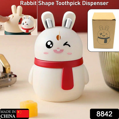 Rabbit Shape Toothpick Dispenser Pressing Small Size Accessory Durable Red | Home & Garden | Kitchen, Dining & Bar | Kitchen Storage & Organization | Racks & Holders Dining Room Table Decoration (1 Pc )